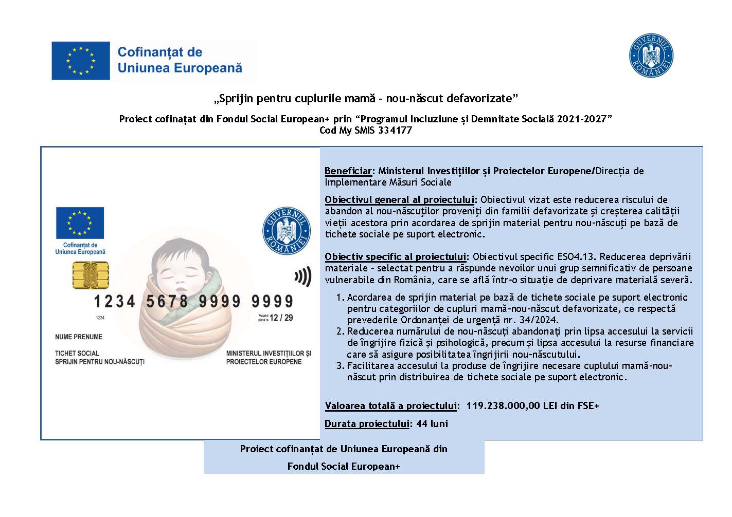 Sprijin pentru cuplurile mama-nou-nascut defavorizate